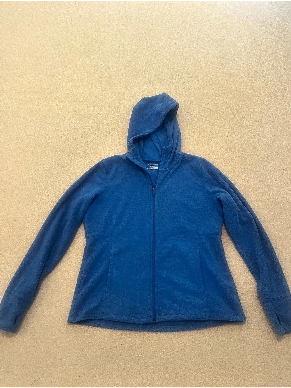 Tek Gear Blue Hooded Full-Zip Jacket Size PL